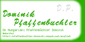 dominik pfaffenbuchler business card